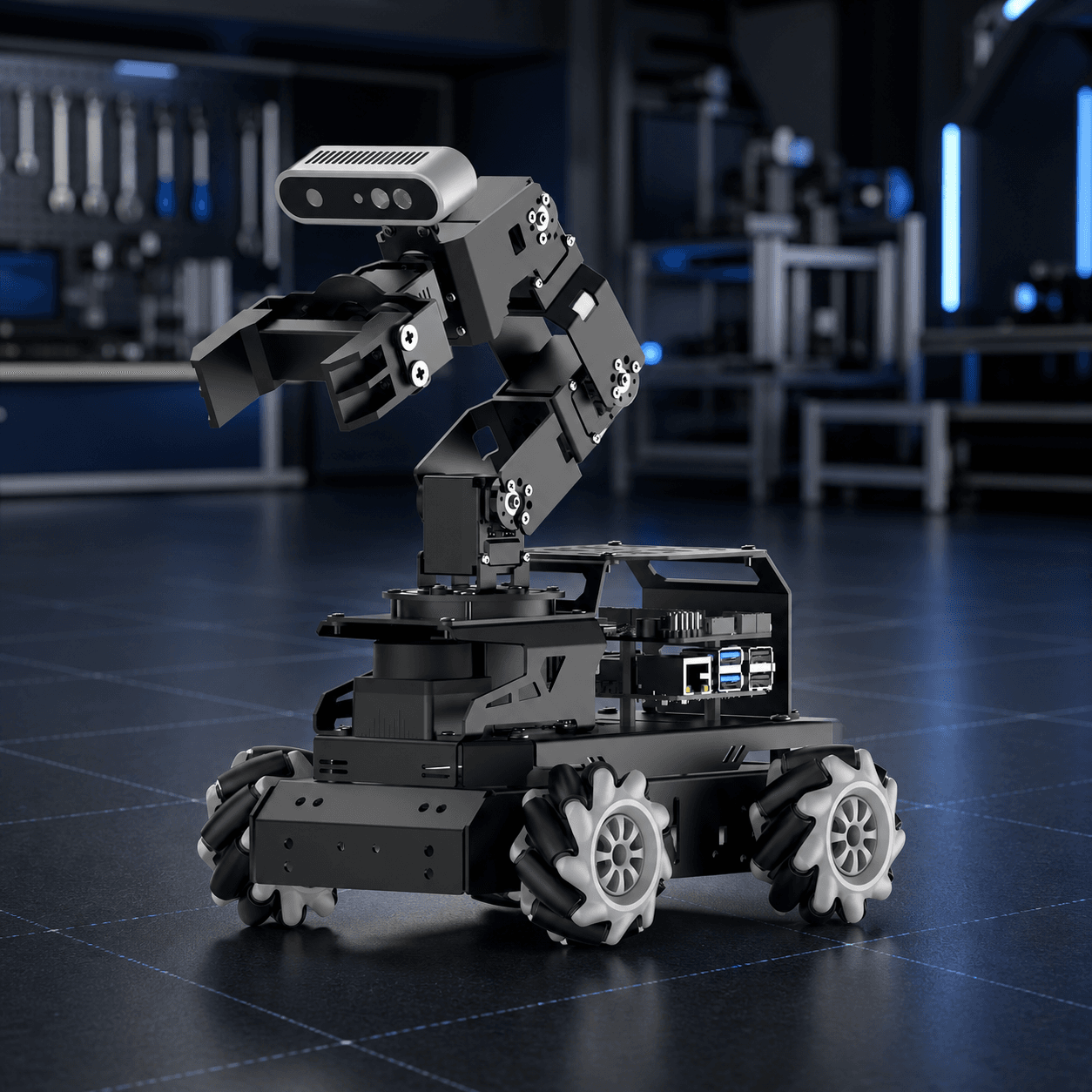 Mobile robot with robotic arm